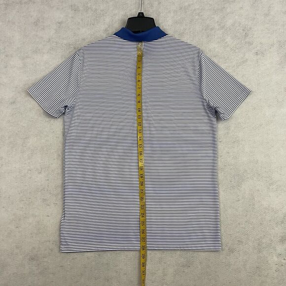 Nike Golf Performance Dri Fit Polo Shirt Mens Medium Striped Short Sleeve Logo - Picture 5 of 11